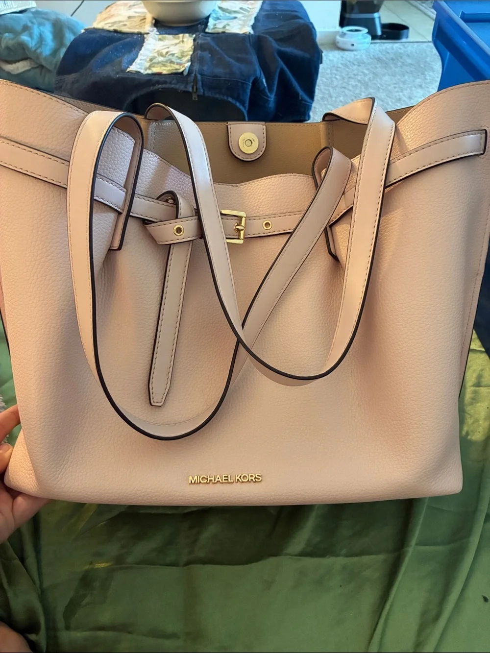 Michael Kors Blush and Gold Professional Work Tote Shoulder Bag - Legally Blonde - Picture 1 of 10